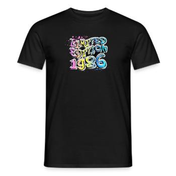 Édition limitée 1986 Graffiti - T-shirt homme - noir - Devant - AI Model Male 178 light (178cm)