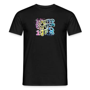 Édition limitée 1978 Graffiti - T-shirt homme - noir - Devant - AI Model Male 178 light (178cm)