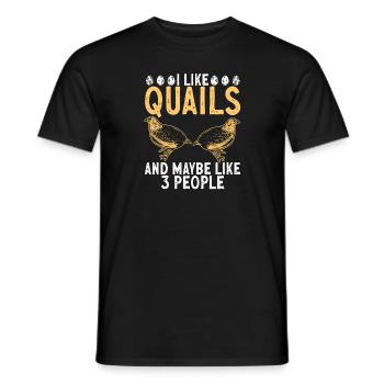 Wachtel Vogel Liebhaber Geschenk - Männer T-Shirt - Schwarz - Vorne - AI Model Male 178 light (178cm)