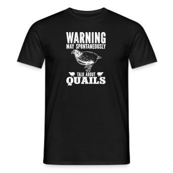 Wachtel Vogel Liebhaber Geschenk - Männer T-Shirt - Schwarz - Vorne - AI Model Male 178 light (178cm)
