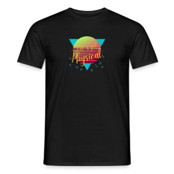 Lasst uns körperliche 80s 90s Style Workout Gym Retro bekommen - Männer T-Shirt - Schwarz - Vorne - AI Model Male 178 light (178cm)