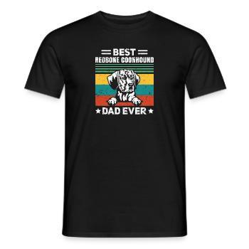 Redbone Coonhound Dog Gift - Men's T-Shirt - black - Front - AI Model Male 178 light (178cm)