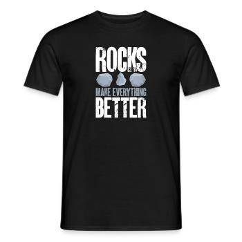 Rockhound Geology Rock Collecting Stone Collectors - Men's T-Shirt - black - Front - AI Model Male 178 light (178cm)
