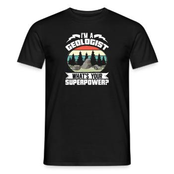 Rockhound Geology Rock Collecting Stone Collectors - Men's T-Shirt - black - Front - AI Model Male 178 light (178cm)