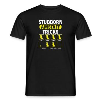 American Staffordshire Bull Terrier Staffy Dog - Men's T-Shirt - black - Front - AI Model Male 178 light (178cm)