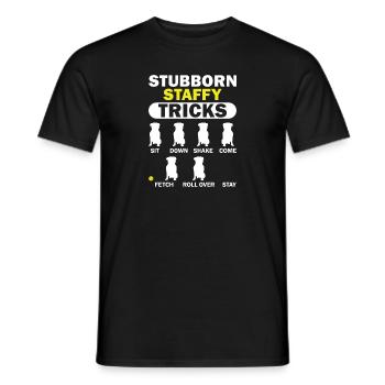American Staffordshire Bull Terrier Staffy Dog - T-shirt homme - noir - Devant - AI Model Male 178 light (178cm)