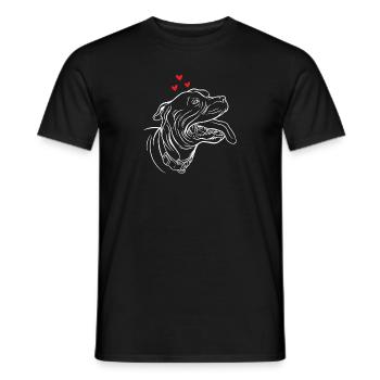 American Staffordshire Bull Terrier Staffy Dog - T-shirt homme - noir - Devant - AI Model Male 178 light (178cm)