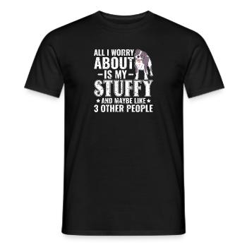 American Staffordshire Bull Terrier Staffy Dog - T-shirt homme - noir - Devant - AI Model Male 178 light (178cm)