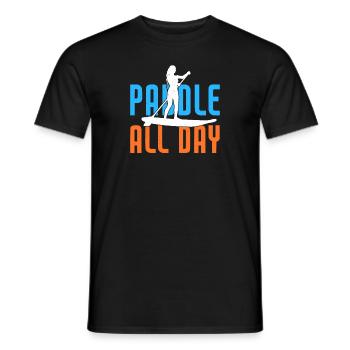 SUP Paddle Board Paddleboard - T-shirt homme - noir - Devant - AI Model Male 178 light (178cm)