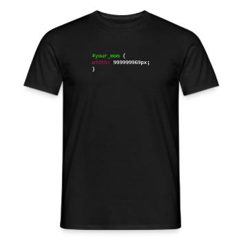 Web and CSS Programmer Developer Coding Code - Men's T-Shirt - black - Front - AI Model Male 178 light (178cm)