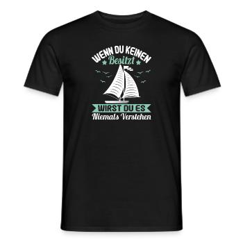 Lustiges Ostsee Segler Helgoland eigner Spruch - Männer T-Shirt - Schwarz - Vorne - AI Model Male 178 light (178cm)