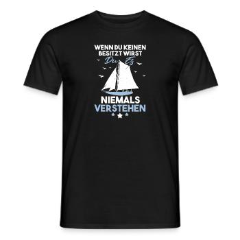 Lustiges Ostsee Segler Helgoland eigner Spruch - Männer T-Shirt - Schwarz - Vorne - AI Model Male 178 light (178cm)