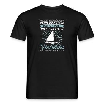 Lustiges Ostsee Segler Helgoland eigner Spruch - Männer T-Shirt - Schwarz - Vorne - AI Model Male 178 light (178cm)