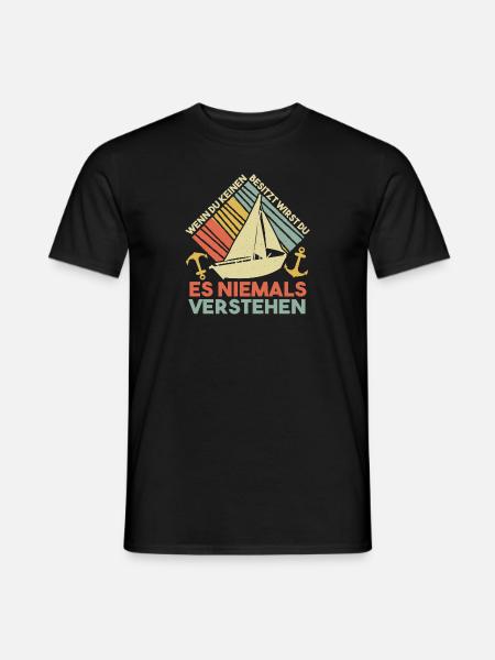 Lustiges Ostsee Segler Helgoland eigner Spruch - Männer T-Shirt - Schwarz