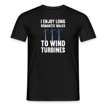 Wind turbine technician wind farm wind power - Men's T-Shirt - black - Front - AI Model Male 178 light (178cm)