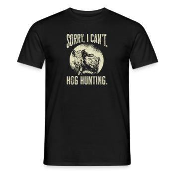 Chasse au sanglier chasseur sanglier - T-shirt homme - noir - Devant - AI Model Male 178 light (178cm)