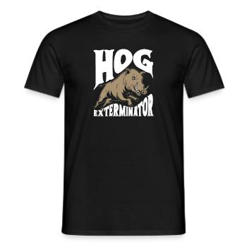 Chasse au sanglier chasseur sanglier - T-shirt homme - noir - Devant - AI Model Male 178 light (178cm)