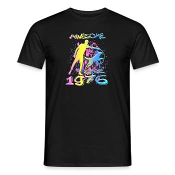 Génial depuis 1976. Agilité, Hundetraining - T-shirt homme - noir - Devant - AI Model Male 178 light (178cm)