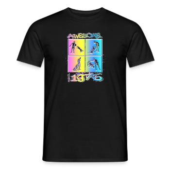 Génial depuis 1976. Agilité, Hundetraining - T-shirt homme - noir - Devant - AI Model Male 178 light (178cm)