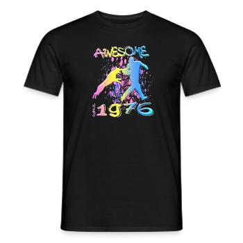 Génial depuis 1976. Agilité, Hundetraining - T-shirt homme - noir - Devant - AI Model Male 178 light (178cm)