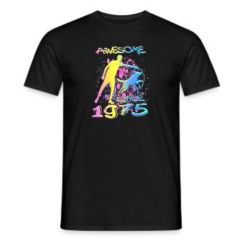 Génial depuis 1975. Agilité, Hundetraining - T-shirt homme - noir - Devant - AI Model Male 178 light (178cm)