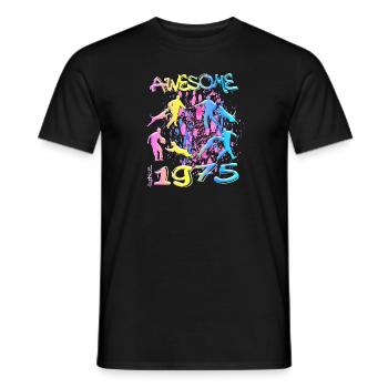 Génial depuis 1975. Agilité, Hundetraining - T-shirt homme - noir - Devant - AI Model Male 178 light (178cm)