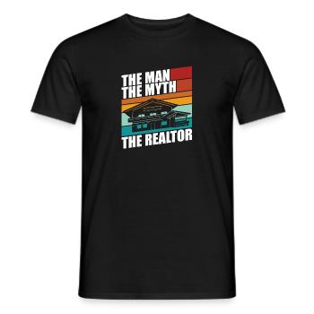 Real estate agent The man the myth the realtor - Männer T-Shirt - Schwarz - Vorne - AI Model Male 178 light (178cm)