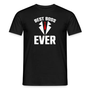 Meilleur patron jamais travaillé collègues de travail d’affaires - T-shirt homme - noir - Devant - AI Model Male 178 light (178cm)