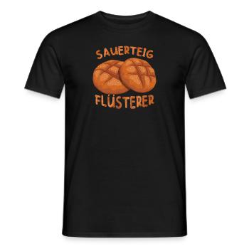 Sauerteig Flüsterer Bäcker Bäckermeister Backen - Männer T-Shirt - Schwarz - Vorne - AI Model Male 178 light (178cm)
