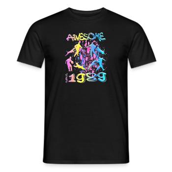Génial depuis 1989. Agilité, Hundetraining - T-shirt homme - noir - Devant - AI Model Male 178 light (178cm)