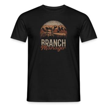 Branch Manager Zweige Äste Förster Forstwirt - Männer T-Shirt - Schwarz - Vorne - AI Model Male 178 light (178cm)
