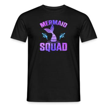 Mermaid Squad Mythical Creature Fin Mermaid - T-shirt homme - noir - Devant - AI Model Male 178 light (178cm)