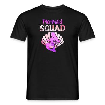 Mermaid Squad Mythical Creature Fin Mermaid - T-shirt homme - noir - Devant - AI Model Male 178 light (178cm)