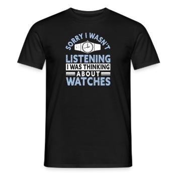 Watch Collector Watch Watchmaker - Men's T-Shirt - black - Front - AI Model Male 178 light (178cm)