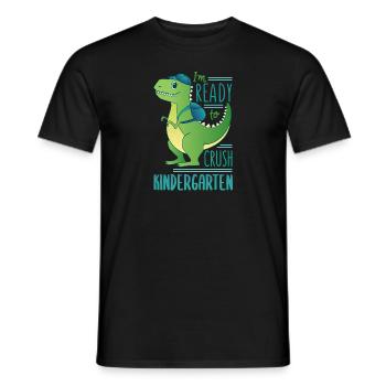 I'm Ready To Crush Kindergarten Dinosaur - Men's T-Shirt - black - Front - AI Model Male 178 light (178cm)