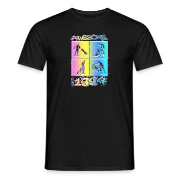 Awesome since 1994. Agility, Hundetraining - Men's T-Shirt - black - Front - AI Model Male 178 light (178cm)
