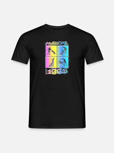 Awesome since 1995. Agility, Hundetraining - Men's T-Shirt - black