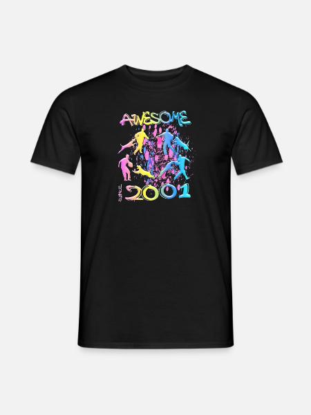 Awesome since 2001. Agility, Hundetraining - Men's T-Shirt - black