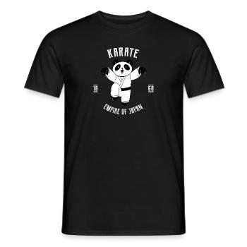 Karate Gear Panda - Karate Japanische - Männer T-Shirt - Schwarz - Vorne - AI Model Male 178 light (178cm)