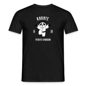 Karate Panda mit Gürtel - Karate Japanische - Männer T-Shirt - Schwarz - Vorne - AI Model Male 178 light (178cm)