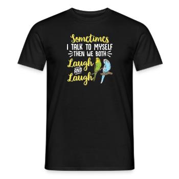 Budgerigar Parakeet Bird Pet Gift - Men's T-Shirt - black - Front - AI Model Male 178 light (178cm)