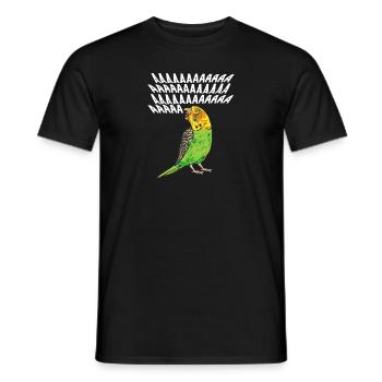 Budgerigar Parakeet Bird Pet Gift - Men's T-Shirt - black - Front - AI Model Male 178 light (178cm)