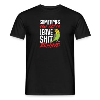 Budgerigar Parakeet Bird Pet Gift - Men's T-Shirt - black - Front - AI Model Male 178 light (178cm)
