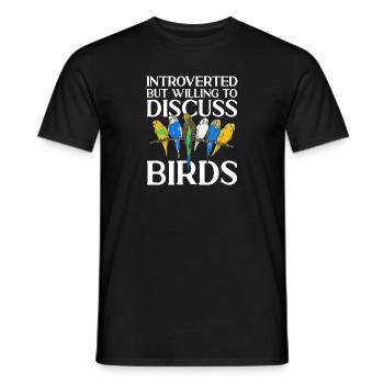 Wellensittich Sittich Vogel Haustier Geschenk - Männer T-Shirt - Schwarz - Vorne - AI Model Male 178 light (178cm)