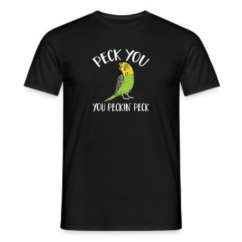 Budgerigar Parakeet Bird Pet Gift - Men's T-Shirt - black - Front - AI Model Male 178 light (178cm)