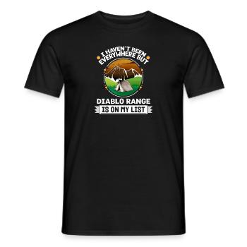 Diablo Range Is On My List Hiking Camping Hiker - Männer T-Shirt - Schwarz - Vorne - AI Model Male 178 light (178cm)