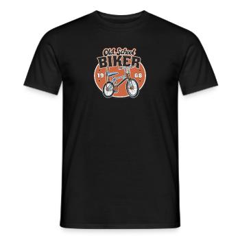 Old School Biker 1968. 55th birthday - Men's T-Shirt - black - Front - AI Model Male 178 light (178cm)