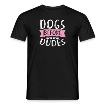 Chiens avant les mecs propriétaires de chiens propriétaires de chiens - T-shirt homme - noir - Devant - AI Model Male 178 light (178cm)