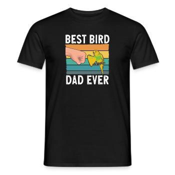 Budgerigar Parakeet Bird Pet Gift - Men's T-Shirt - black - Front - AI Model Male 178 light (178cm)
