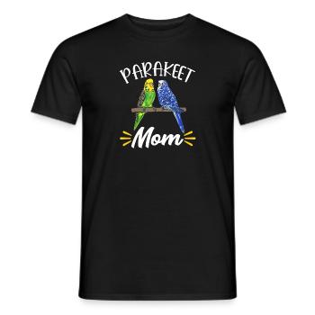 Budgerigar Parakeet Bird Pet Gift - Men's T-Shirt - black - Front - AI Model Male 178 light (178cm)